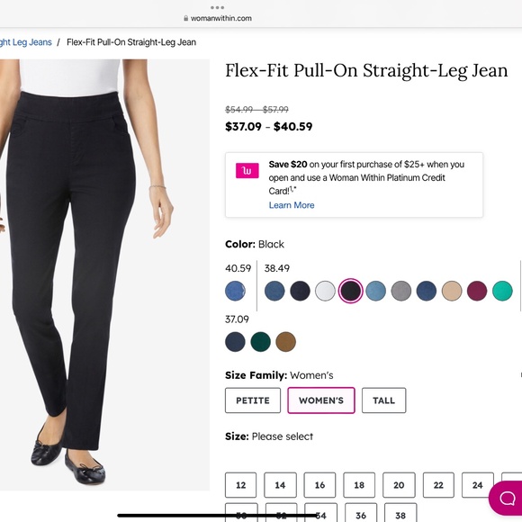 Woman Within Flex Classic Fit Jeans size 14W Petite - Picture 12 of 16